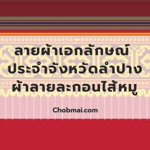 ลายผ้าเอกลักษณ์ ประจำจังหวัดลำปาง "ผ้าลายละกอนไส้หมู"