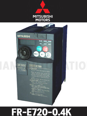 Mitsubishi Inverter รุ่น FR-E720-0.4K (0.4KW) ไฟ 3 เฟส 220V. (1/2แรง) (new)