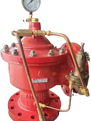 Watts/ACV Pressure relief valve UL/FM angle type Size 6" Fig.1116FM C.300