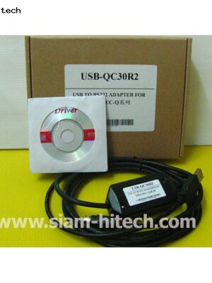 สายโหลดPLC หัวแบบUSB ใช้กับPLC ยี่ห้อMitsubishi Melsec-Q series (USB-QC30R2)-ของใหม่ค่ะ