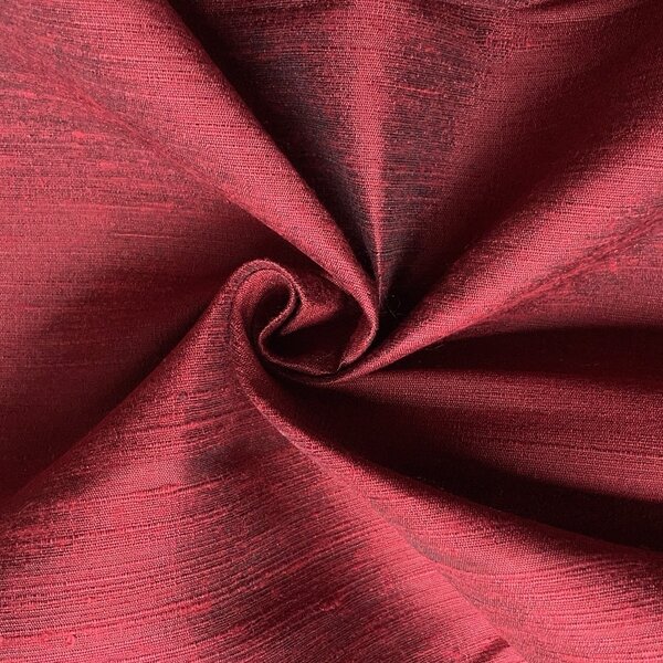 Naturally Dyed Slubbed Silk, Heavy Textured, Deep Lac Red
