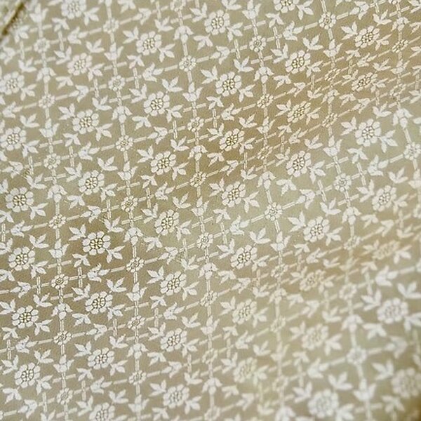 Machine-Woven Spun Silk, Wide Width, Yellow Cream