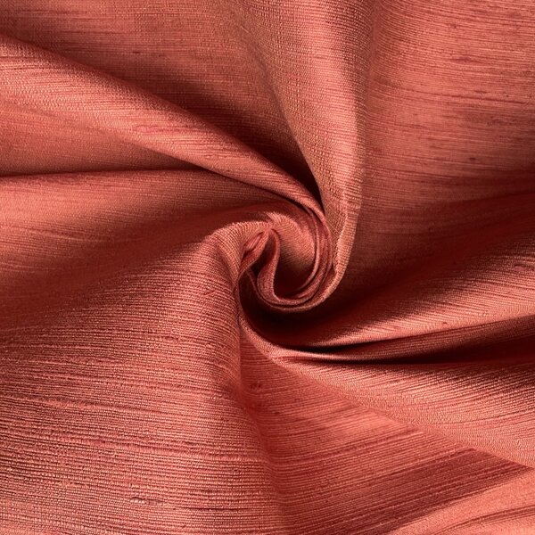Slubbed Thai Silk (Mai Leub), Heavy Textured, Naturally Dyed, Lac Red