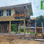 5-048 - บ้านน็อคดาวน์สองชั้นสีน้ำตาล - หลังใหญ่ - ทรงจั่ว