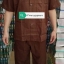 เสื้อดำ สีน้ำตาล แขนสั้น เบอร์ L