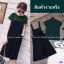 เซท เสื้อยืดแขนสั้น กับเอี๊ยมขาบาน 4 ส่วน TW3327