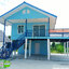 5-046 - บ้านน็อคดาวน์สองชั้นสีฟ้า - หลังใหญ่ - ทรงจั่วมุกซ้อน