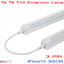 ยาว 30cm สายพ่วง สายเชื่อม สายไฟหลอดไฟปลูกต้นไม้ ปลูกพืช LED T5 T8 T20 3Pin AC connector สายเคเบิ้ลเชื่อมโคมไฟ LED