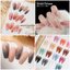 ผงขัดเล็บ อายแชโดว์ขัดเล็บ ผงไล่สีเล็บแบบตลับ ผงขัดเล็บอัดแข็ง 16สี/เซต
