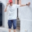 กางเกงขาสามส่วนCOTTON รหัส SS 316 RB สีเทาควัน
