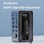 Hagibis USB C Docking Station Dual Monitor, LED Strip Light Type-C with HDMI, M.2 SSD Enclosure, 100W Power Delivery, USB 3.1, Ethernet, SD/TF U100 Pro