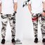 กางเกง jogger ขาจั๊ม ผ้าวอร์ม WT 678 WW ลายทหาร แถบขาว SUMMER SALE