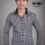 เสื้อเชิ้ตผู้ชายลายสก๊อตสีดำ SP-001