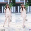 Set #สาวอวบ เสื้อลูกไม้แขนสั้น+กางเกงลูกไม้ขายาว TW5466