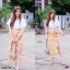 เซต #สาวอวบ เสื้อคร็อป+กางเกงกระโปรง Versace TW5739