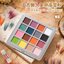 ผงขัดเล็บ อายแชโดว์ขัดเล็บ ผงไล่สีเล็บแบบตลับ ผงขัดเล็บอัดแข็ง 16สี/เซต