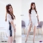 เซตลูกไม้ #สาวอวบ เสื้อ+กางเกงขาสั้นแต่งแถบสี TW5795