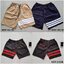กางเกงขาสั้น พรีเมี่ยม ผ้า COTTON รหัส SS T212 W สีกรม แถบ ขาว SUMMER SALE