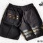 กางเกงขาสั้น พรีเมี่ยม ผ้า COTTON รหัส SST 215 B สีดำ แถบดำ SUMMER SALE