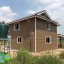 6-004 บ้านน็อคดาวน์ยกสูง 2 ชั้น ทรงปั้นหยาผสมมะนิลา สีน้ำตาล