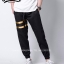 กางเกง JOGGER พรีเมี่ยม ผ้า COTTON รหัส SST 615 G สีดำ แถบทอง SUMMER SALE