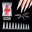 เล็บปลอม ทิปปลาย ทิปต่อปลายแหลม ทรงStiletto 500ชิ้น/ห่อ