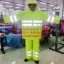 เสื้อกันฝนผู้ใหญ่ผ้าลามิเนตอย่างดี แบบชุดเสื้อและกางเกง สีเขียวสะท้อนแสง