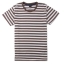 เสื้อยืดคอกลมลายทาง S091 (สีขาวน้ำตาลคุกกี้)