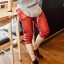 กางเกงสามส่วน พรีเมี่ยม ผ้า COTTON รหัส SS 317 RED Peach สีแดง