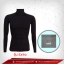 เสื้อรัดกล้ามเนื้อ สุดยอดผ้ายืด รุ่น Extra แขนยาวคอตั้ง สีดำ