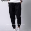 กางเกง JOGGER พรีเมี่ยม ผ้า COTTON รหัส SST 615 B สีดำ แถบดำเคปล่า SUMMER SALE