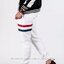 กางเกง JOGGER พรีเมี่ยม ผ้าวอร์ม รหัส WT 622 Red Blue สีขาว แถบแดง ฟ้า