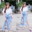 เซต #สาวอวบ เสื้อคร็อป+กางเกงกระโปรง Versace TW5739
