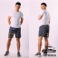 กางเกงขาสั้น พรีเมี่ยม ผ้า COTTON รหัส SST 216 A สีเทา แถบทหาร