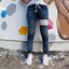 STRETCH JEANS JOGGER PANTS | ขาจั๊มยีนส์ยืด YM606 W