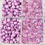 ลูกปัด Glass Beads 2-4มิลลิเมตร เม็ดทราย ลูกปัดแก้วมุก ใส ด้าน DIY สร้อยคอ สร้อยข้อมือ เครื่องประดับ ประมาณ กล่องละ +- 2000ชิ้น โทนสีม่วง 6เฉด