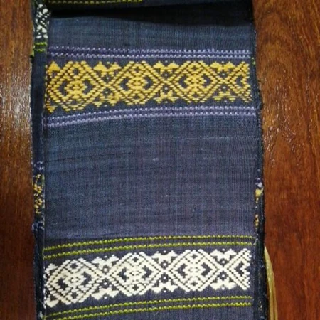 หัวซิ่นไหมแท้ ทอ จก ขิด ด้วยไหมแท้ สีเทา รหัส WN-119-042268168