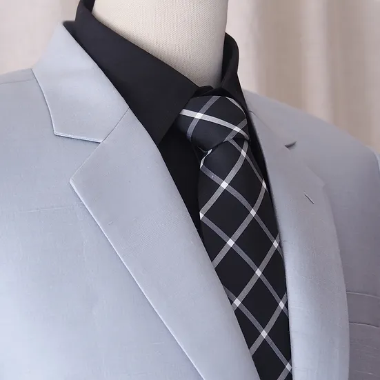 เสื้อสูทเบลเซอร์ผ้าไหม ไหม4เส้น สีฟ้าอมเทา ไซส์ L รหัส DO-CT-SKU102445