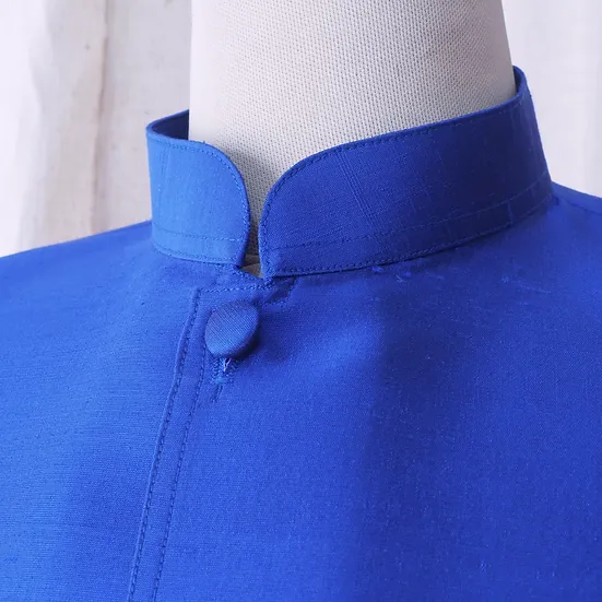 เสื้อสูทคอพระราชทาน แขนยาว เนื้อหยาบ สีน้ำเงินฟ้า รหัส DM-CT-102841