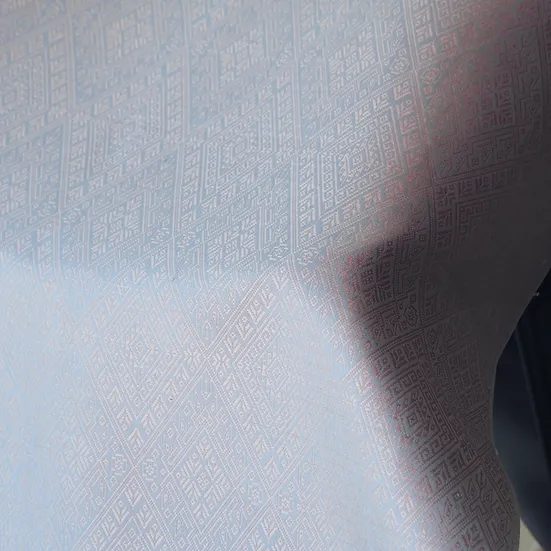 (ผ้าชุด) ไหมแพรวาทอมือ ขนาด 500x73ซม. สีเทาฟ้า รหัส P10-CT-103062