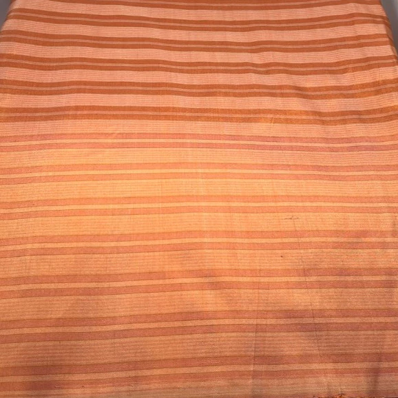 ผ้าไหมลายริ้ว เนื้อเรียบ สีส้ม (ราคาต่อหลา) รหัส A8-76-P3853