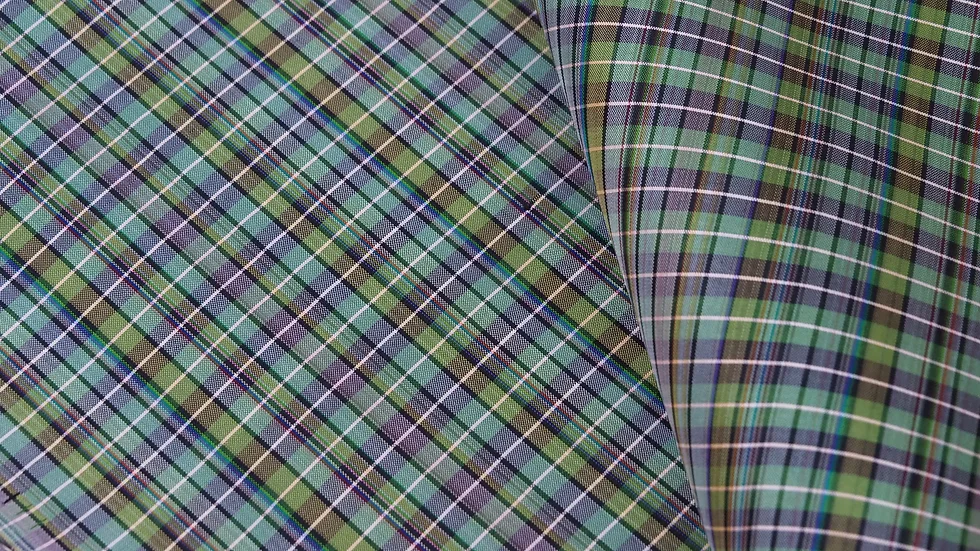 ผ้าไหม ลายสก็อต ไหมแท้ เนื้อหยาบนุ่ม สีคละสี ขายตามความยาวหลา รหัส A9-CT-100215