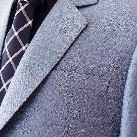 เสื้อสูทเบลเซอร์ผ้าไหม เนื้อไหมบ้าน สีฟ้าเทา ไซส์ L รหัส DO-CT-SKU102447