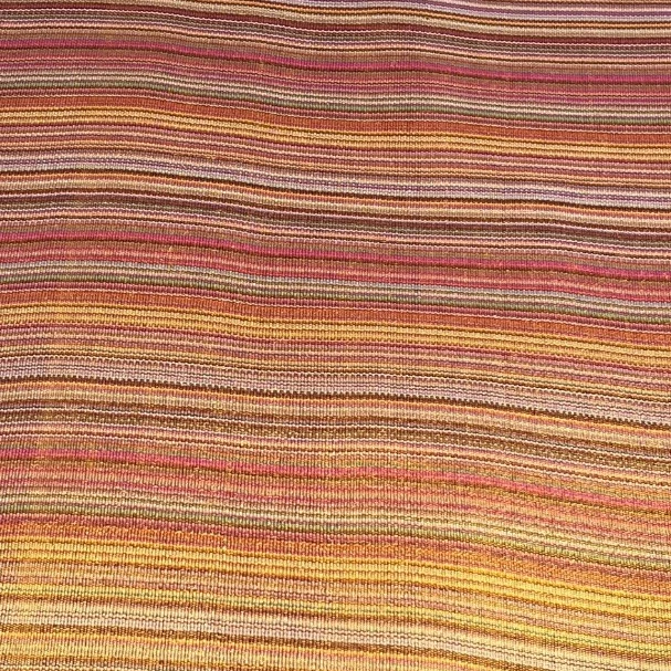 ผ้าไหม ลายริ้ว ไหมแท้ multicolor สีเหลือง (ราคาต่อหลา) รหัส MC-76-P4049