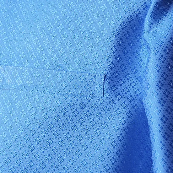 เสื้อซาฟารี คอปก ลูกแก้ว ทรงซาฟารี เฉดสีฟ้า รหัส DT-CT100711