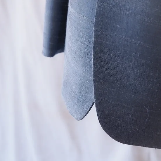 เสื้อสูทเบลเซอร์ผ้าไหม เนื้อไหมบ้าน สีฟ้าเทา ไซส์ L รหัส DO-CT-SKU102447