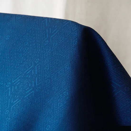 (ผ้าชุด) ไหมแพรวาทอมือ ขนาด 500x73ซม. สีน้ำเงินเข้ม รหัส P10-CT-103061