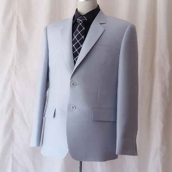 เสื้อสูทเบลเซอร์ผ้าไหม ไหม4เส้น สีฟ้าอมเทา ไซส์ L รหัส DO-CT-SKU102445
