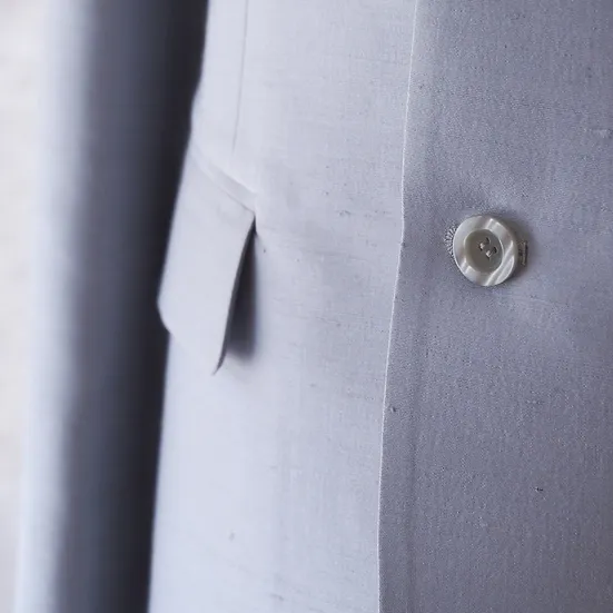 เสื้อสูทเบลเซอร์ผ้าไหม ไหม4เส้น สีฟ้าอมเทา ไซส์ L รหัส DO-CT-SKU102445