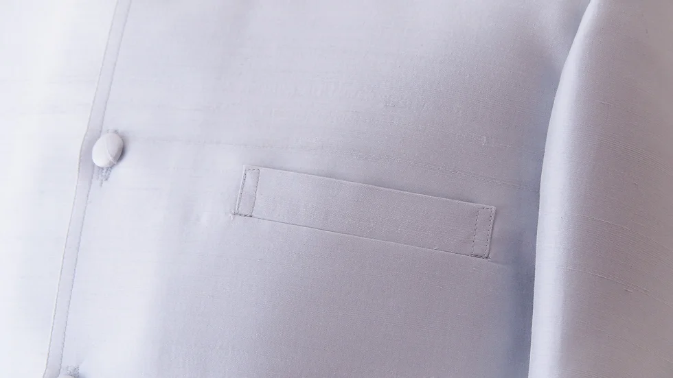 เสื้อสูทซาฟารี สูทคอจีน ทรงพระราชทาน ไหมแท้ สีฟ้าอ่อน รหัส DM-CT0301663